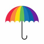 rainbow umbrella simple